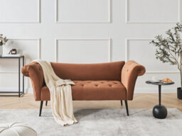 Beliani Chaise Longue Nantilly Velvet Golden Brown - thumbnail 2