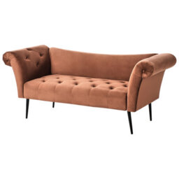 Beliani Chaise Longue Nantilly Velvet Golden Brown - thumbnail 4