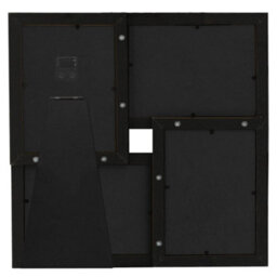 Berkfield Collage Photo Frame For 4X(10X15 Cm) Picture Black Mdf - thumbnail 3