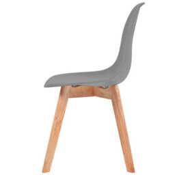 Vidaxl Dining Chairs 4 Pcs Grey Plastic Dining Chairs - thumbnail 4