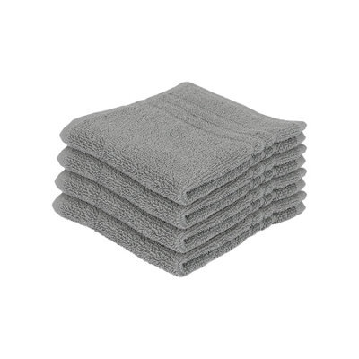 Nicola Spring Cotton Wash Cloths - 30Cm X 30Cm - Grey - Pack Of 4 - image 1