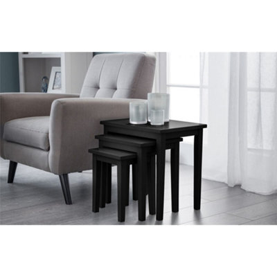 Ashfield Premium Wooden Black Nest Of Tables - image 1