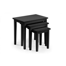 Ashfield Premium Wooden Black Nest Of Tables - thumbnail 2