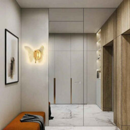 Butterfly Led Wall Light 25X19Cm Modern Acrylic Metal Tricolour Bedside Wall Light - thumbnail 4