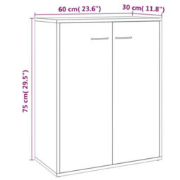 Walplus Sideboard Grey Sonoma 60X30X75 Cm Engineered Wood - thumbnail 8