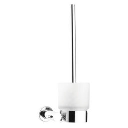 Vitra Ilia Bathroom Wall Mounted Toilet Brush Holder 365mm Brass Chrome - thumbnail 1