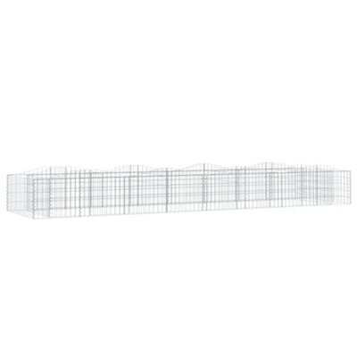 Berkfield Durable Arched Gabion Raised Bed 400X100X50 Cm Galvanised Iron - image 1