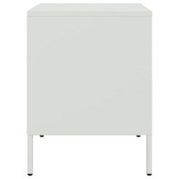 Berkfield Bedside Cabinet White 36X39X50.5 Cm Steel - thumbnail 7