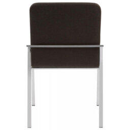 Orsina Black Dining Chair, Fabric Upholstered Armchair For Living Room, Loung Chair With Angled Arms And Steel Legs - thumbnail 6