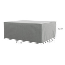 Outsunny 235X190X90Cm Large Patio Set Outdoor Garden Furniture Cover Grey - thumbnail 3
