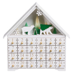 Beliani Christmas Decoration Led Mjosa Advent Calendar 33 Cm White - thumbnail 5