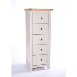 Cabinet Bits Argenta 5 Drawer Narrow Chest Of Drawers Chrome Knob - thumbnail 2