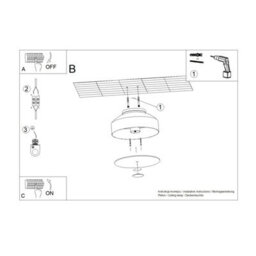 Sollux Lighting Omiq Steel/pvc Light Blue 4 Lights Modern Ceiling Lamps - thumbnail 9