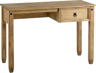 Seconique Budget Mexican Study Desk In Distressed Waxed Pine - image 1