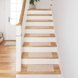Berkfield Elegant Stair Mats With Latex Backing Cream 25X60 Cm - thumbnail 3