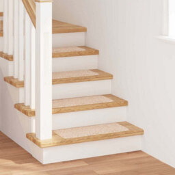 Berkfield Elegant Stair Mats With Latex Backing Cream 25X60 Cm - thumbnail 2