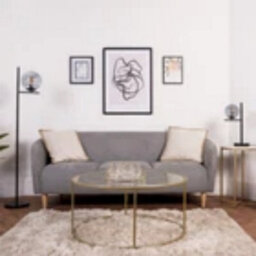 First Choice Lighting Toner Satin Brass With Smoked Glass Globe Table Lamp - thumbnail 7