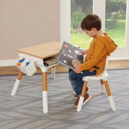 Liberty House Toys Kid's Scandi Height Adjustable Desk And Chair Set - thumbnail 1