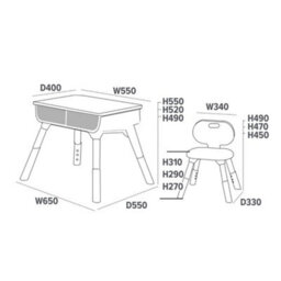 Liberty House Toys Kid's Scandi Height Adjustable Desk And Chair Set - thumbnail 9