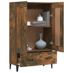 Vidaxl Highboard Smoked Oak 70X31X115 Cm Engineered Wood - thumbnail 4