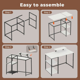 Levede Computer Desk Home Office Table With Storage Shelves Monitor Stand - thumbnail 9