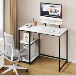 Levede Computer Desk Home Office Table With Storage Shelves Monitor Stand - thumbnail 1