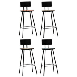 Walplus Bar Set 5 Piece Solid Reclaimed Wood Multicolour - thumbnail 8