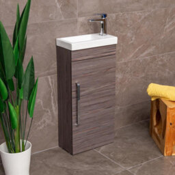 Plum&clay Novela Dark Wood Floorstanding Cloakroom Vanity Unit (W)400mm - thumbnail 4