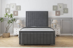 "Sloomy Richmond Armour Coniston Bed Frame With Mattress With 50"" Upholstered Headboard 4' Small Double" - thumbnail 1