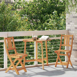 Walplus Garden Chair 2 Pcs Brown 36 X 46 X 86Cm Solid Acacia Wood - thumbnail 3