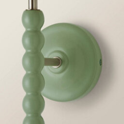 Valuelights Bobbin Green Wall Light With Scallop Shade And Bulb - thumbnail 6