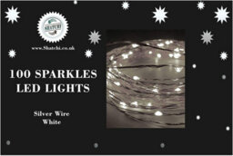 Shatchi 10M Long 100 Cool White Led Lights Micro Rice Silver Copper Wire Indoor Battery Operated Firefly String Fairy Lights - thumbnail 4