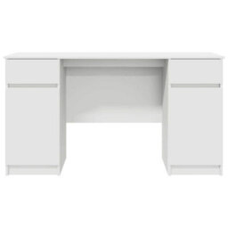 Berkfield Desk White 140X49X76 Cm Engineered Wood - thumbnail 7