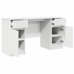 Berkfield Desk White 140X49X76 Cm Engineered Wood - thumbnail 5