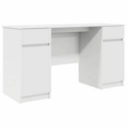 Berkfield Desk White 140X49X76 Cm Engineered Wood - thumbnail 2