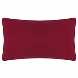 furn. Furn Joy To All Embroidered Velvet Feather Filled Cushion, Snow/berry, 30 X 50Cm - thumbnail 2