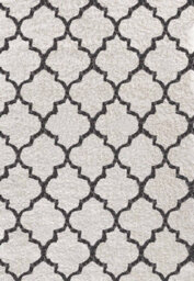 Moroccan Berber Shaggy Rugs Living Room Trellis Dark Cream 80X150 Cm - thumbnail 3