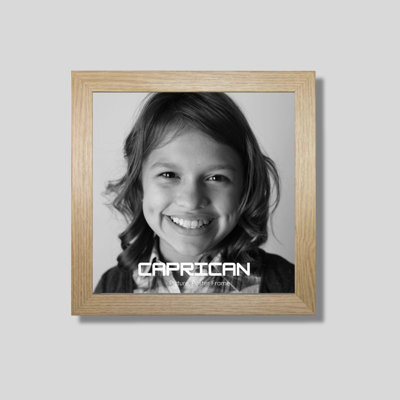Oak Picture Frame Photo Frame Perspex Sheet For Wall Or Table, Landscape Portrait Orientation 10.2 X 10.2 Cm (4 X 4 Inch) - image 1