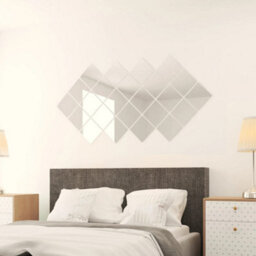 Berkfield 24 Pcs Mirror Tiles Square Glass - thumbnail 3