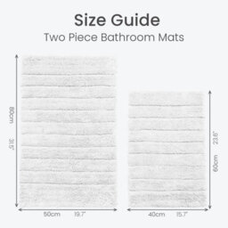 Allure Bath Fashions Marlow Ribbed Two Piece Bath Mat Set - White - thumbnail 5