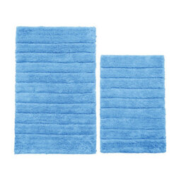 Allure Bath Fashions Marlow Ribbed Two Piece Bath Mat Set - Cornish Blue - thumbnail 1