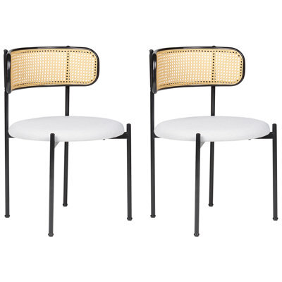 Beliani Set Of 2 Dining Chairs Andover Metal Black - image 1