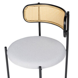 Beliani Set Of 2 Dining Chairs Andover Metal Black - thumbnail 8