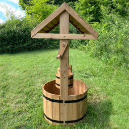 Selections Large Wooden Wishing Well Garden Planter - thumbnail 3
