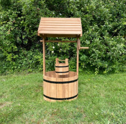 Selections Large Wooden Wishing Well Garden Planter - thumbnail 2