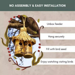 Marco Paul Bamboo Tiki Bird House - thumbnail 3
