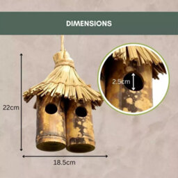 Marco Paul Bamboo Tiki Bird House - thumbnail 2