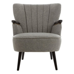 Orsina Comfortable Grey Lounge Chair With Curved Backrest, Spacious And Modern Highback Room Chair For Bedrooms - thumbnail 6