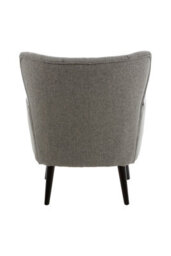Orsina Comfortable Grey Lounge Chair With Curved Backrest, Spacious And Modern Highback Room Chair For Bedrooms - thumbnail 4