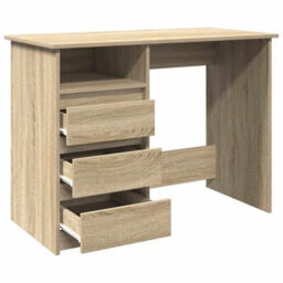 Berkfield Desk Sonoma Oak 102X50X75 Cm Engineered Wood - thumbnail 5